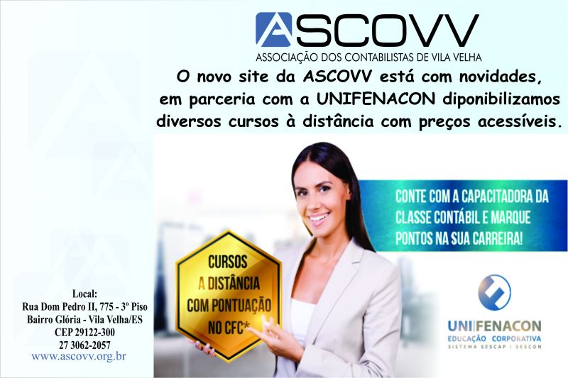 NOVA PARCERIA ASCOVV X FENACON - EDUCAÇÃO À DISTÂNCIA COM PONTUAÇÃO NO CFC